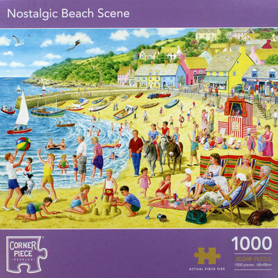 Nostalgic Beach Scene 1000 Piece Jigsaw Puzzle image number 1