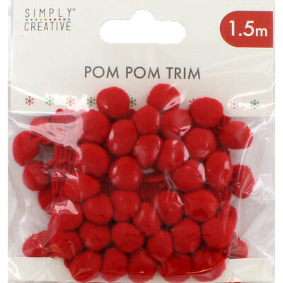 Red Pom Pom Trim image number 1