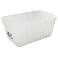 Small Clear Handy Plastic Basket - Set of 4