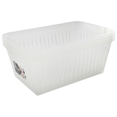 Small Clear Handy Plastic Basket - Set of 4 image number 1
