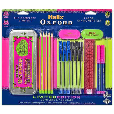 Helix Oxford Pink Clash Stationery Set image number 1