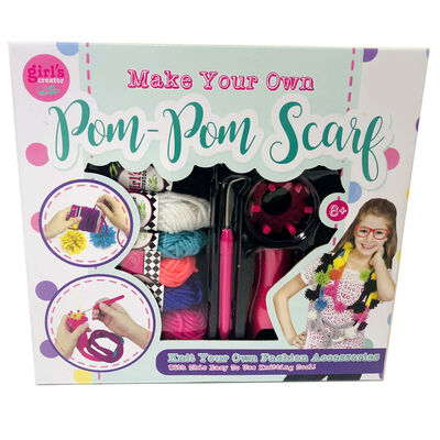 Make Your Own Pom Pom Scarf Set image number 1