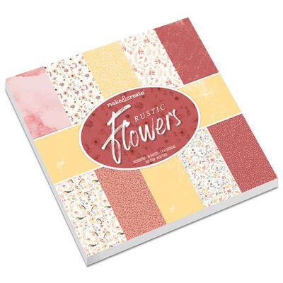 Rustic Florals Design Pad: 6 x 6 Inches image number 1