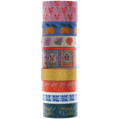 Bella Vita Washi Tape: Pack of 8 image number 1