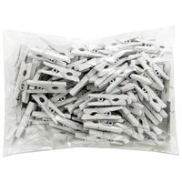 Mini White Wooden Pegs: Pack of 100