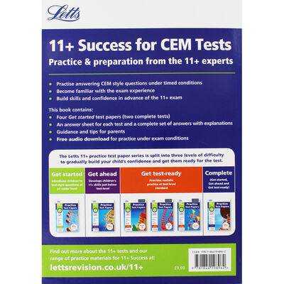 Letts  Success Practice Test Papers for CEM Tests image number 2