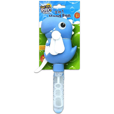 PlayWorks 2-in-1 Dino Hand Bubble Fan: Assorted image number 1