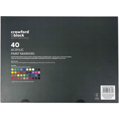Crawford & Black Acrylic Paint Markers: Pack of 40 image number 2