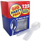 Clear Plastic Spoons - 125 Pack image number 2