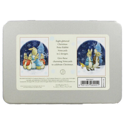 8 Peter Rabbit Christmas Cards in Tin - Mrs Rabbit image number 4