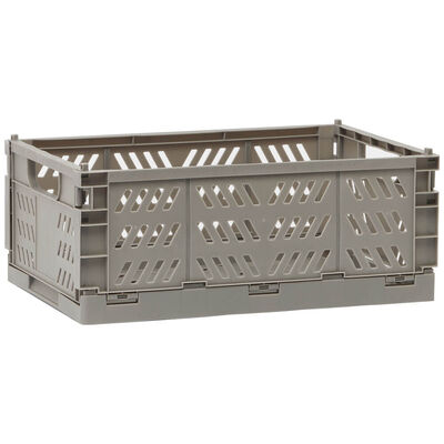 Stackable Storage Crate: Light Grey image number 1