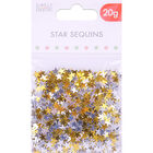 Gold and Silver Star Sequins image number 1