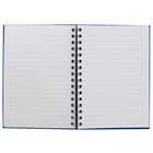 A5 Wiro Plain Blue Lined Notebook image number 2
