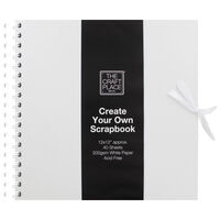 Create Your Own White Scrapbook - 12 x 12 Inches