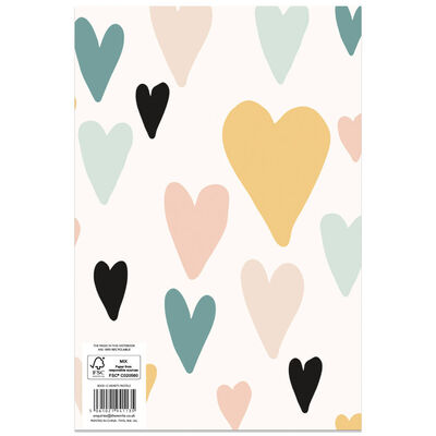B5 Casebound Pastel Hearts Notebook image number 2