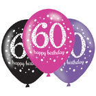 60th Birthday Latex Balloons - 6 Pack image number 2