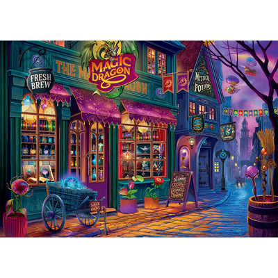 The Magic Dragon Shop 500 Piece Jigsaw Puzzle image number 2