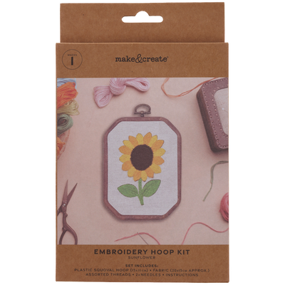 Embroidery Hoop Kit: Sunflower image number 1