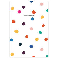 A5 Casebound Rainbow Polka Dot Notebook
