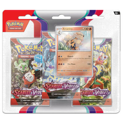 Pokemon TCG Scarlet & Violet Blister Card Pack: Pack of 3 image number 1