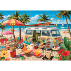 Surfing at the Beach 1000 Piece Jigsaw Puzzle image number 2