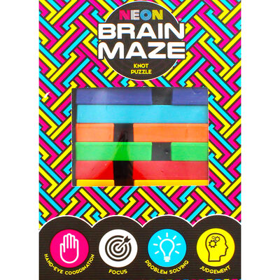 Neon Brain Maze Advanced Locking Knot Puzzle image number 2