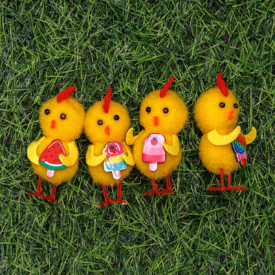 Chicks with Fruit Bonnet Decorations: Pack of 4 image number 2