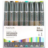 Nova Dual-Tip Designer Markers Nature: Pack of 24