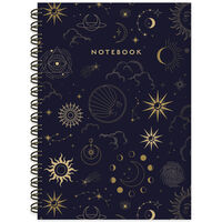 B5 Wiro Stars & Moon Navy Notebook