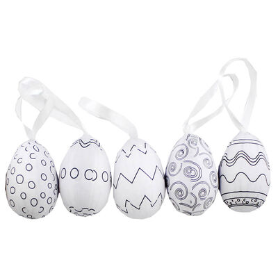 Decorate Your Own Hanging Easter Eggs - Pack of 5 image number 2