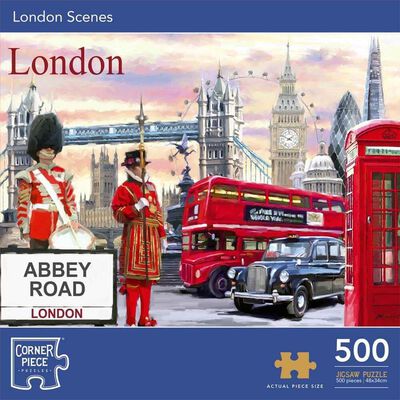 The Tavern 500 Piece & London Scenes 500 Piece Jigsaw Puzzle with Portapuzzle Standard Jigsaw Accessory Bundle image number 3