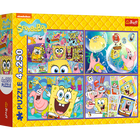 SpongeBob SquarePants 4 x 250 Piece Jigsaw Puzzle Set image number 1