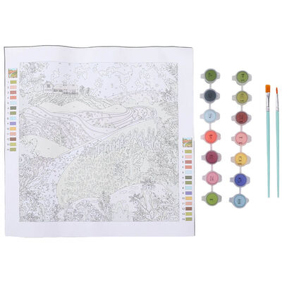 Paint By Numbers Canvas Art: Field Scene image number 2