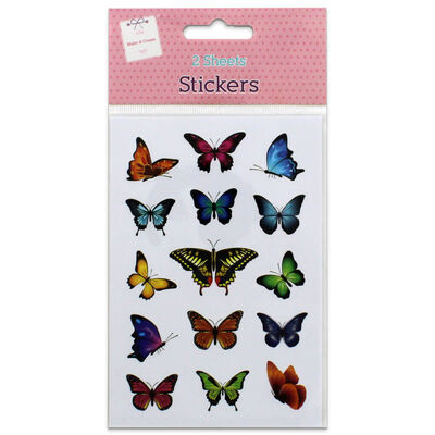 Butterfly Stickers: 2 Sheets image number 1