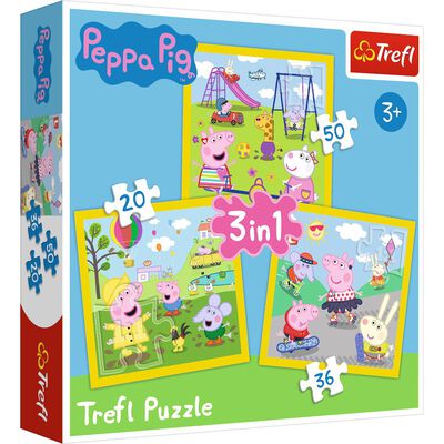 Peppa Pig 3-in-1 Jigsaw Puzzle Set image number 1