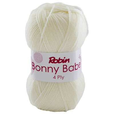 Robin Bonny Babe: Cream 4ply Yarn 100g image number 1