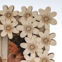 Wooden Flower Frame 15 x 10cm