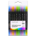 Nova Dual-Tip Watercolour Markers Brights: Pack of 10 image number 1