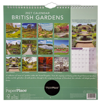 British Gardens Square Calendar 2027