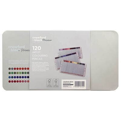 Crawford & Black Premium Artist Colouring Pencils: Set of 120 image number 3