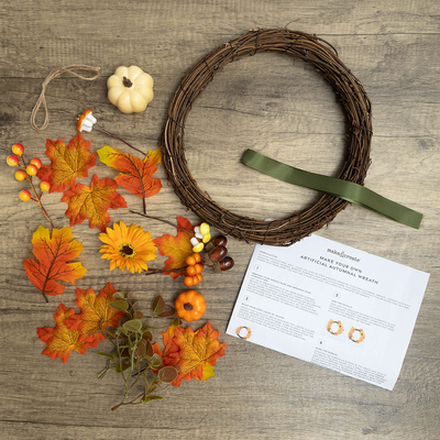 Make Your Own Artificial Autumnal Wreath Kit image number 3