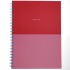 A4 Wiro Pink Colour Block Notebook image number 1