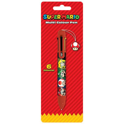 Super Mario 6 in 1 Multi-Coloured Pen image number 1