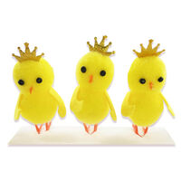 Easter Chicks with Crowns: Pack of 3