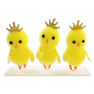 Easter Chicks with Crowns: Pack of 3 image number 2