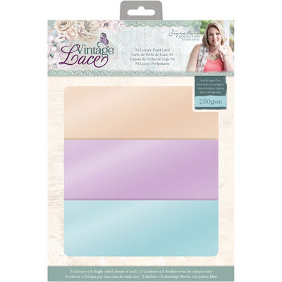 CC Vintage Lace A4 Luxury Pearl Card - 24 Sheets image number 1