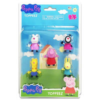 Peppa Pig Toppeez Pencil Toppers: Pack of 5