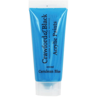 Cerulean Blue Acrylic Paint: 200ml image number 1