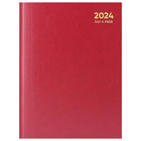 A5 2024 Hardcase Day a Page Diary: Red