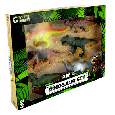 Realistic Dinosaur Set: Pack of 6 image number 1